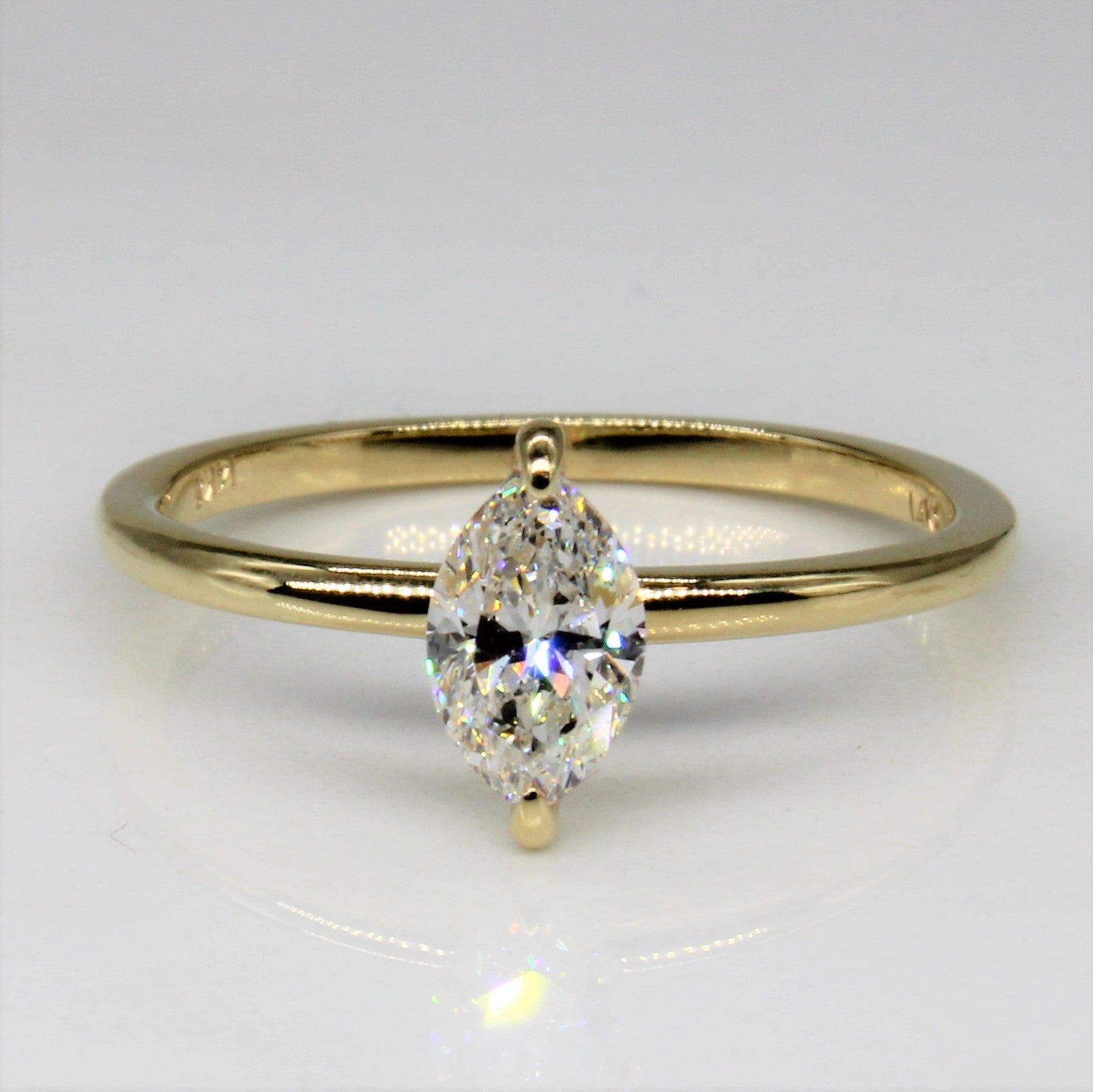 Bespoke' Marquise Diamond Solitaire Engagement Ring | 0.55ct | SZ 6.75 |
