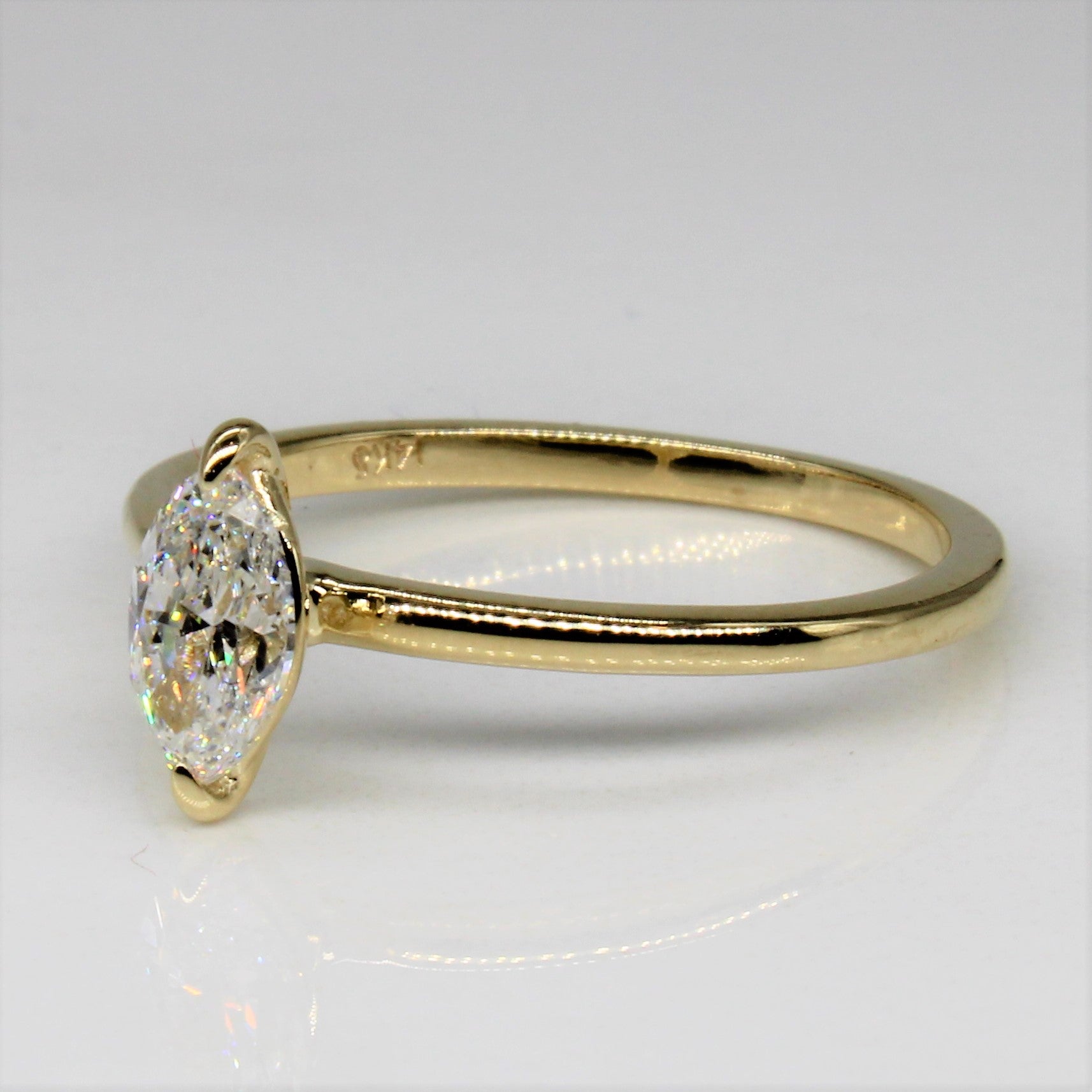 Bespoke' Marquise Diamond Solitaire Engagement Ring | 0.55ct | SZ 6.75 |