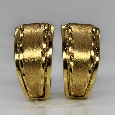 Diamond Cut Curved Earrings |