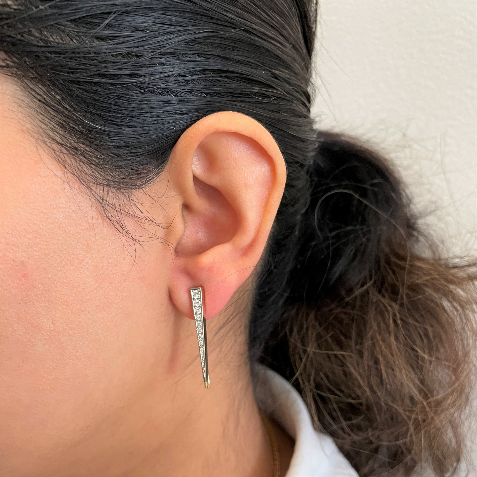 Tapered Diamond Stick Earrings | 0.28ctw |