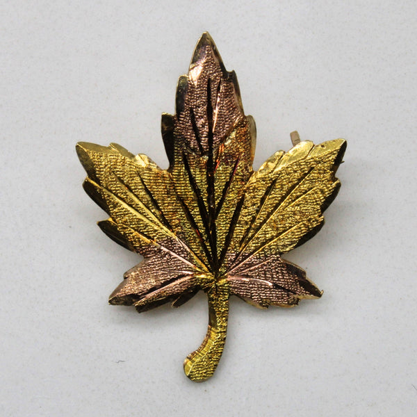 Two Tone Maple Leaf Brooch |