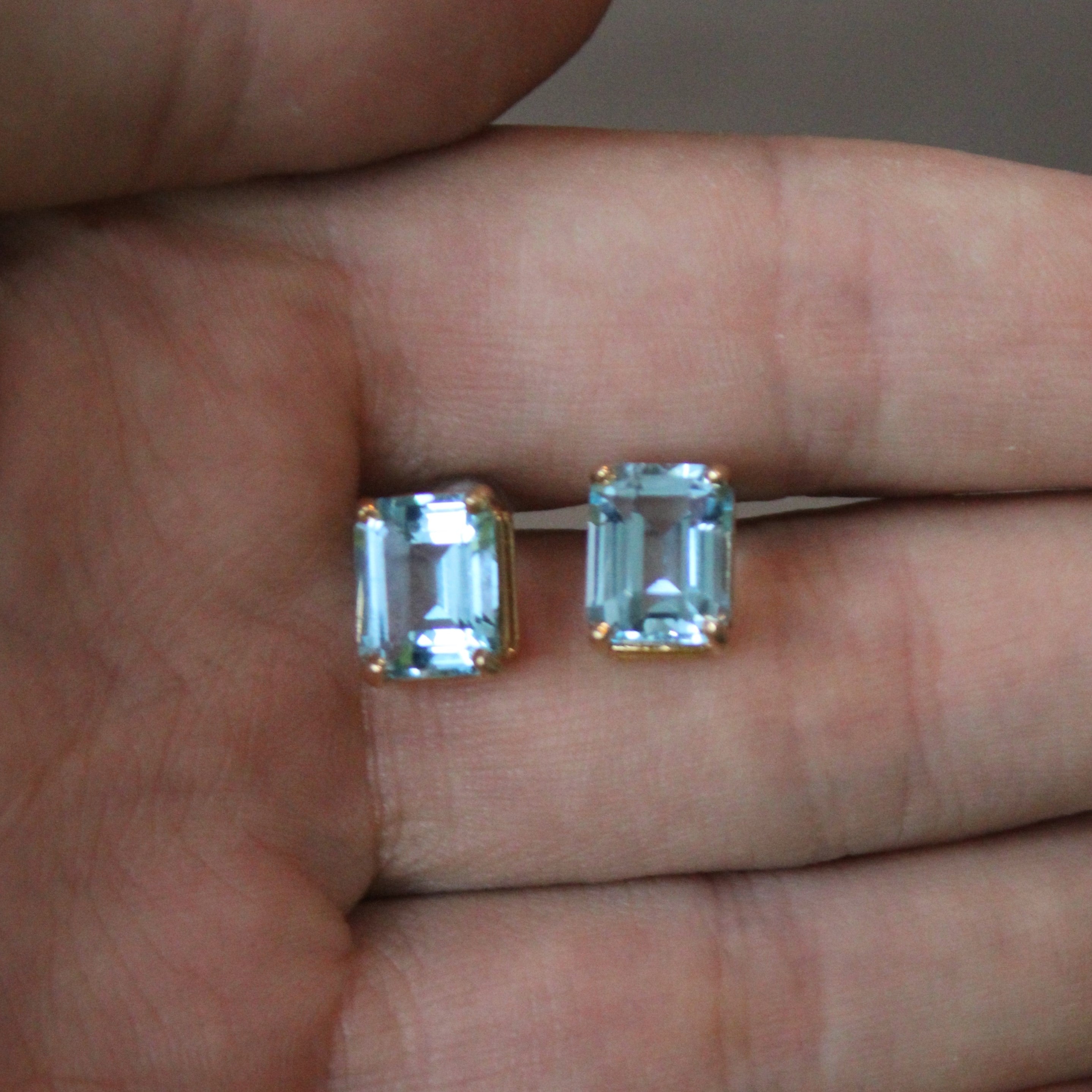 Emerald Cut Topaz Earrings | 7.50ctw |