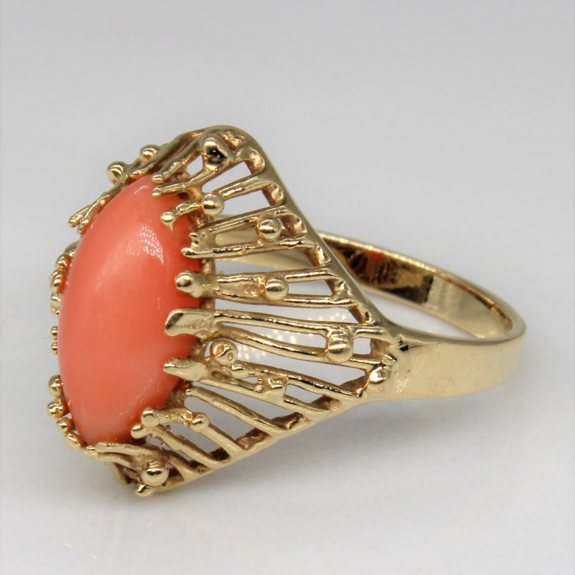 Coral Cocktail Ring | 1.65ct | SZ 7 |