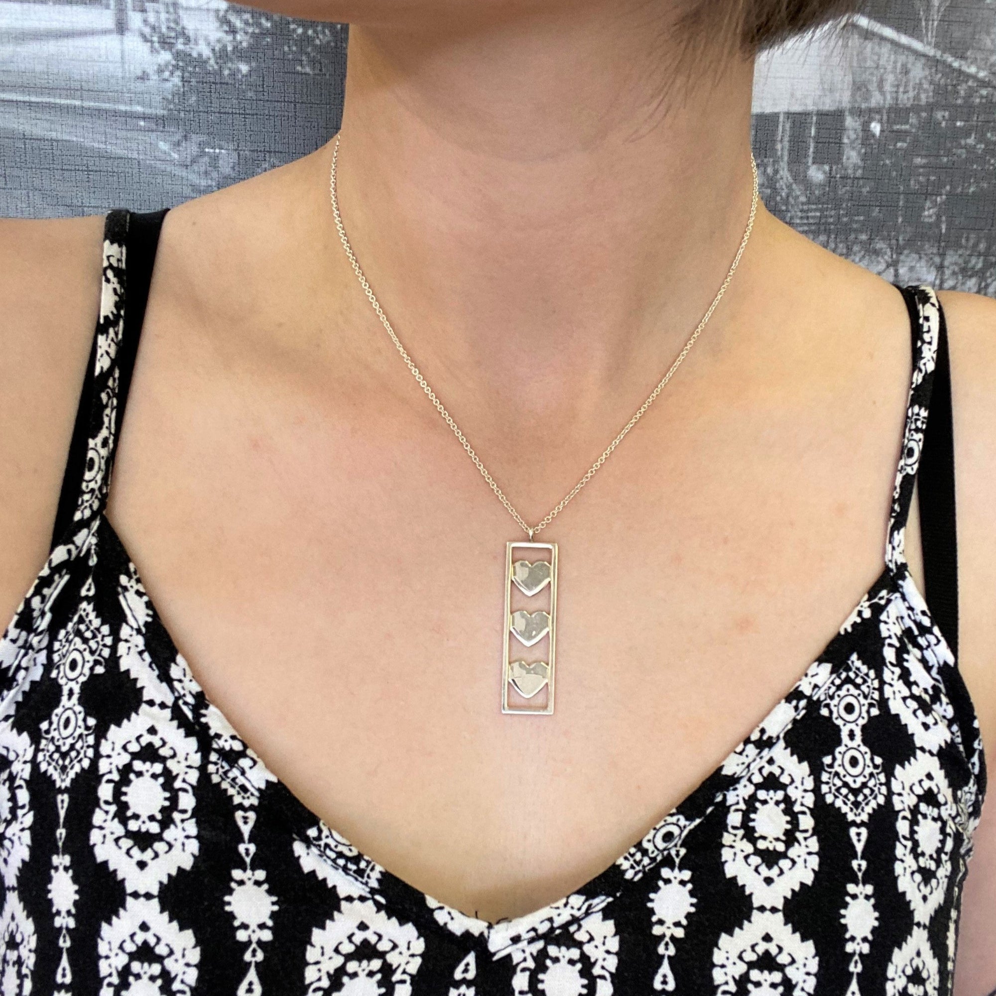 Tiffany & Co. | Jewelry | Tiffany Co Triple Heart Bar Pendant | Poshmark