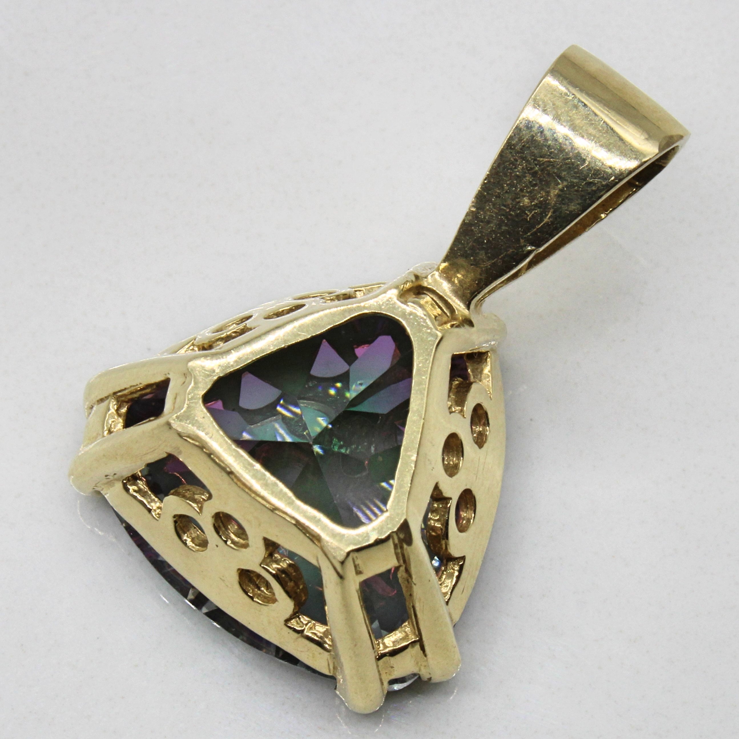 Mystic Quartz Pendant | 9.10ct |  30x18mm