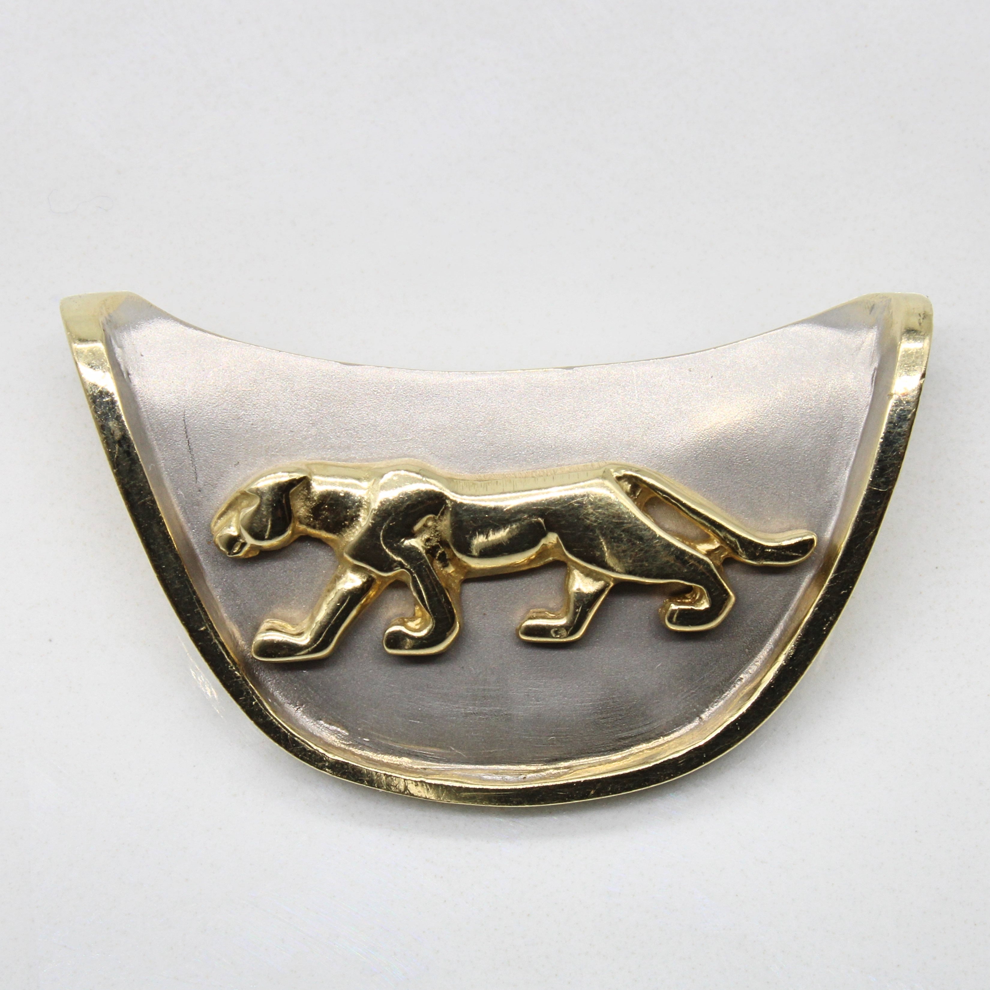 14k Yellow Gold Panther Pendant |