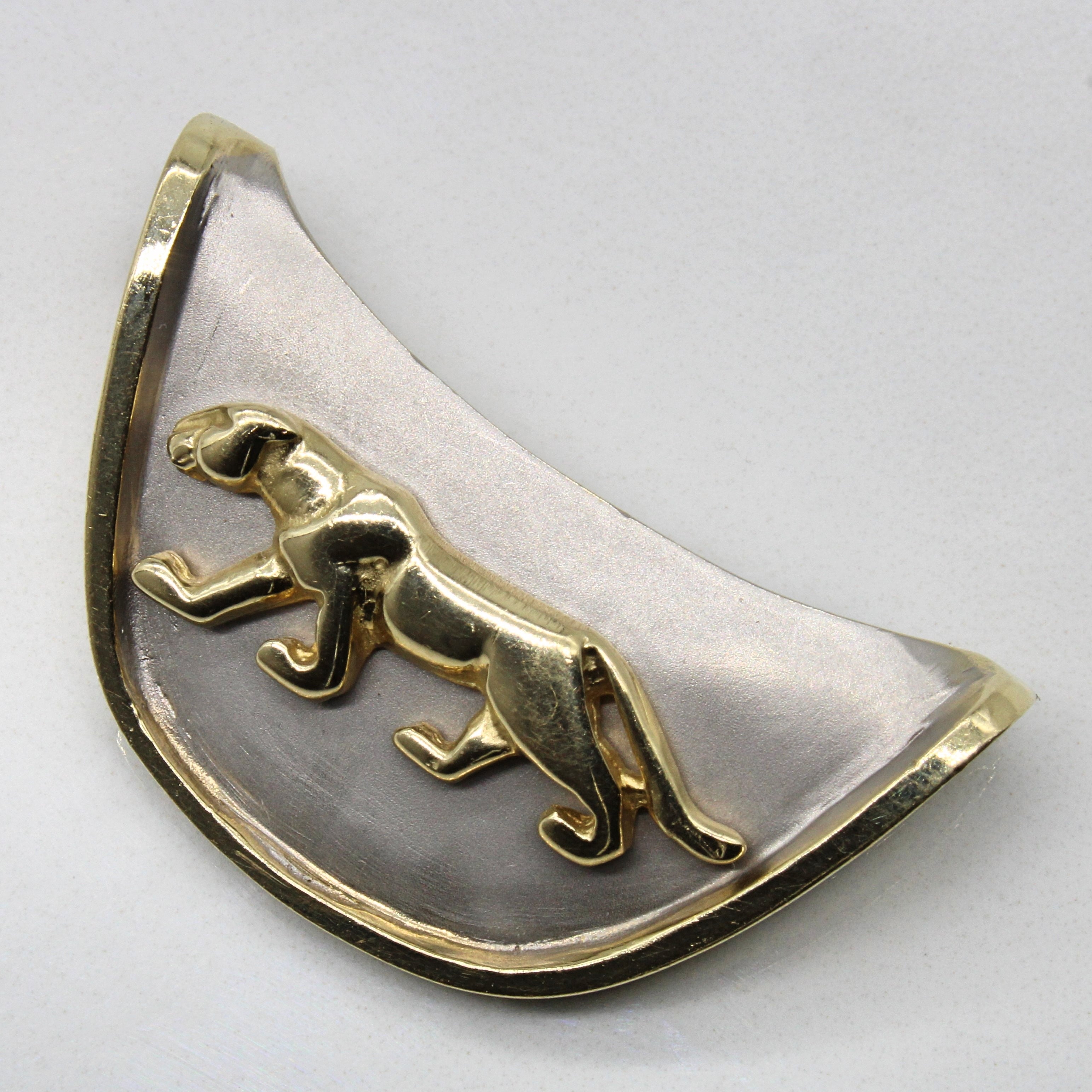 14k Yellow Gold Panther Pendant |