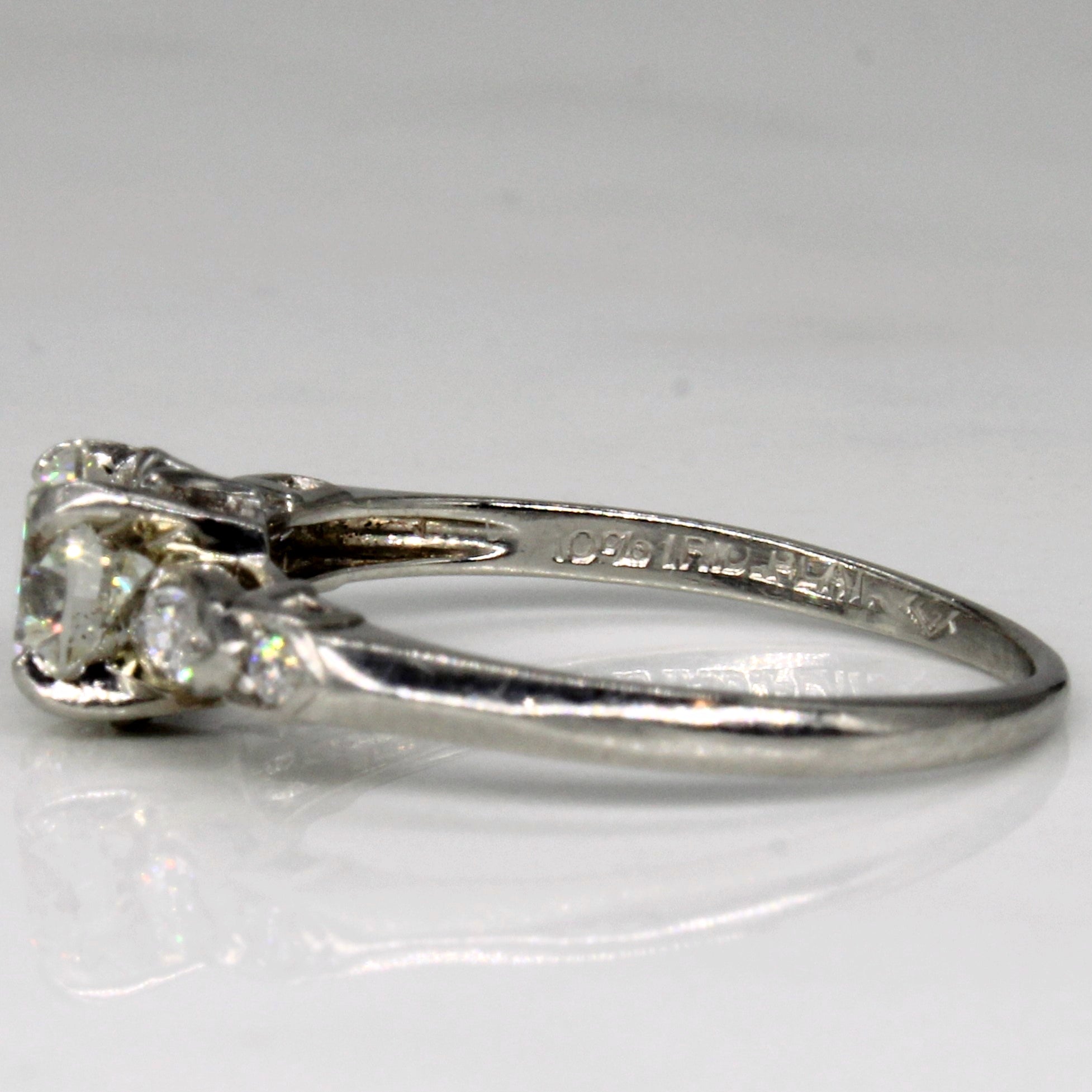 Art Deco Diamond Engagement Ring | 0.65ctw | SZ 5.25 |