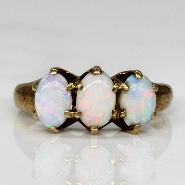 Opal Three Stone Ring | 0.63ctw | SZ 5 |