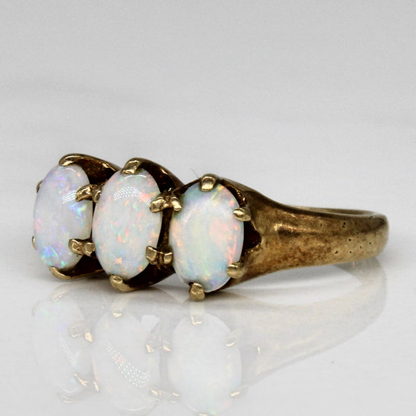 Opal Three Stone Ring | 0.63ctw | SZ 5 |