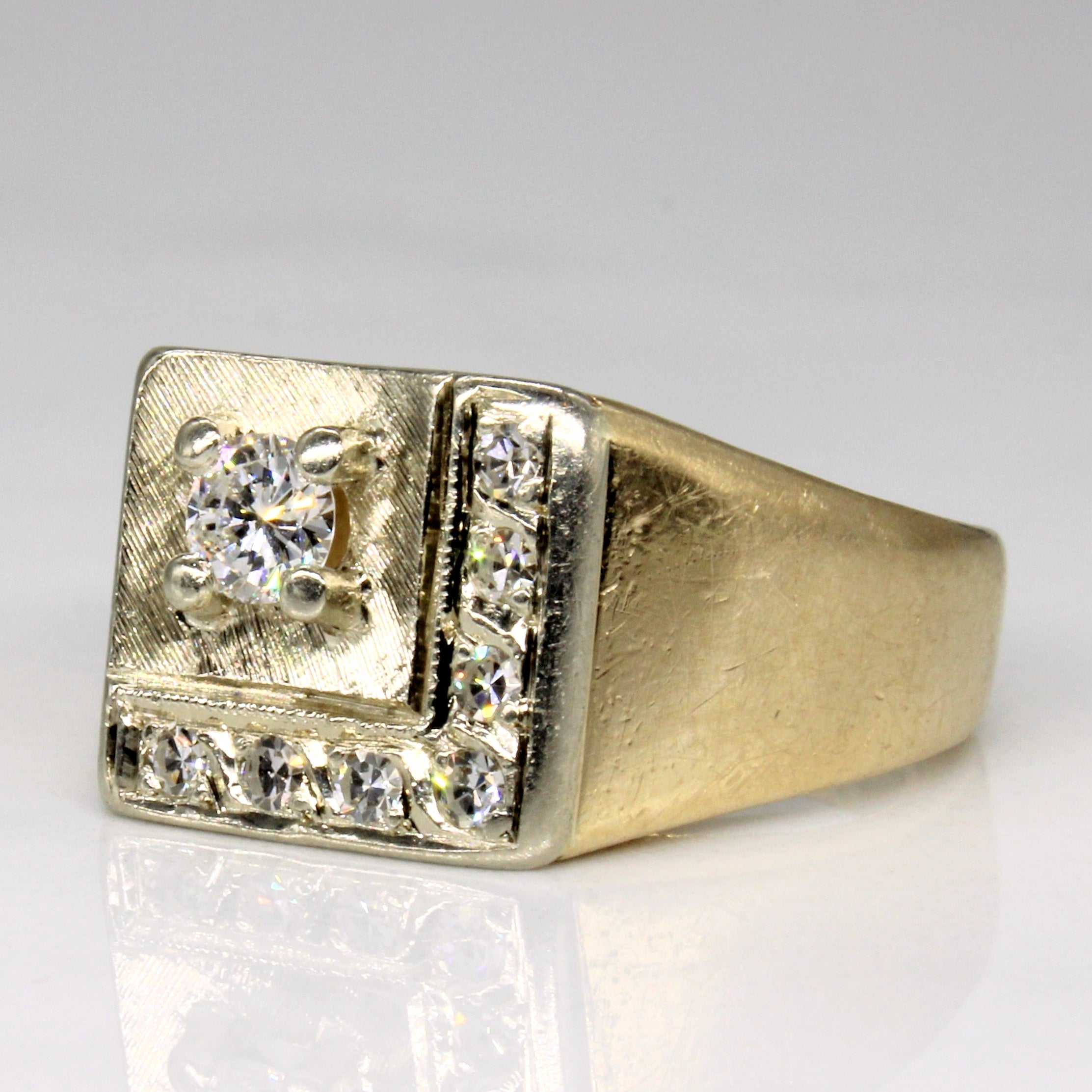 Satin Finish Diamond Ring | 0.27ctw | SZ 7 |