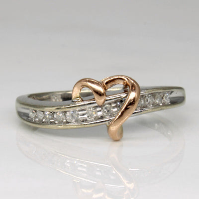 Channel Set Diamond Heart Ring | 0.06ctw | SZ 7.25 |