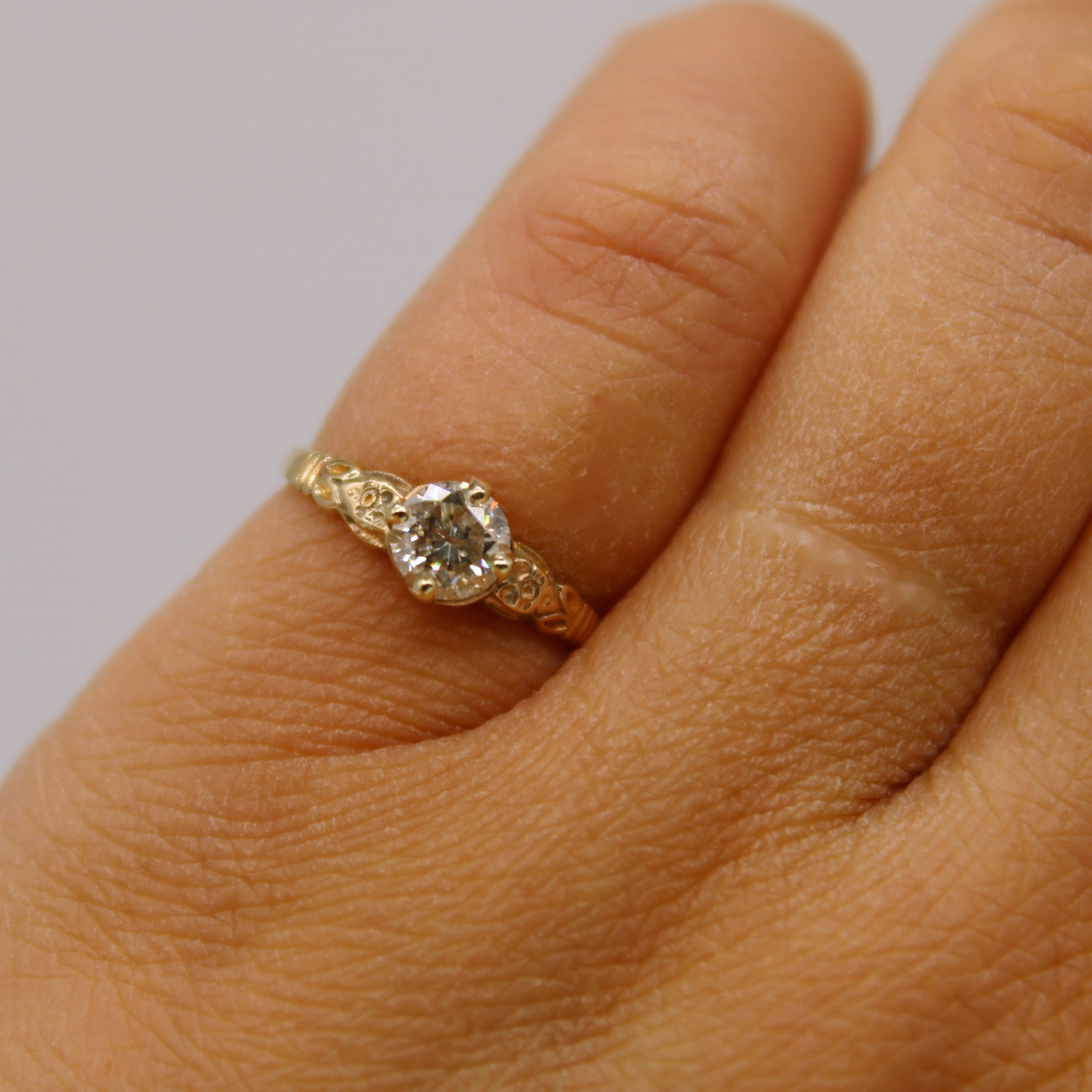 Bespoke' Orange Blossom Engagement Ring | 0.69ct | SZ 5.75 |