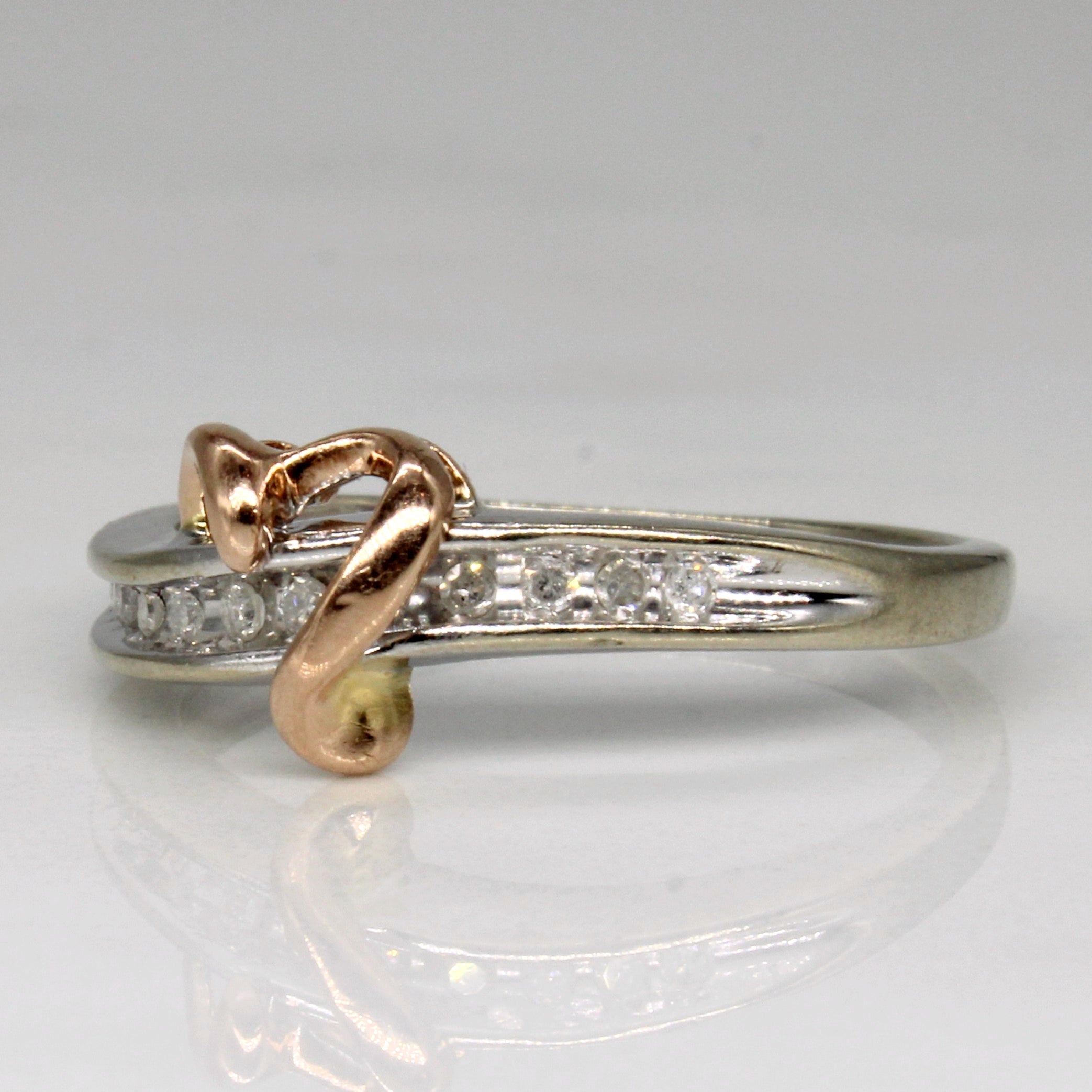 Channel Set Diamond Heart Ring | 0.06ctw | SZ 7.25 |