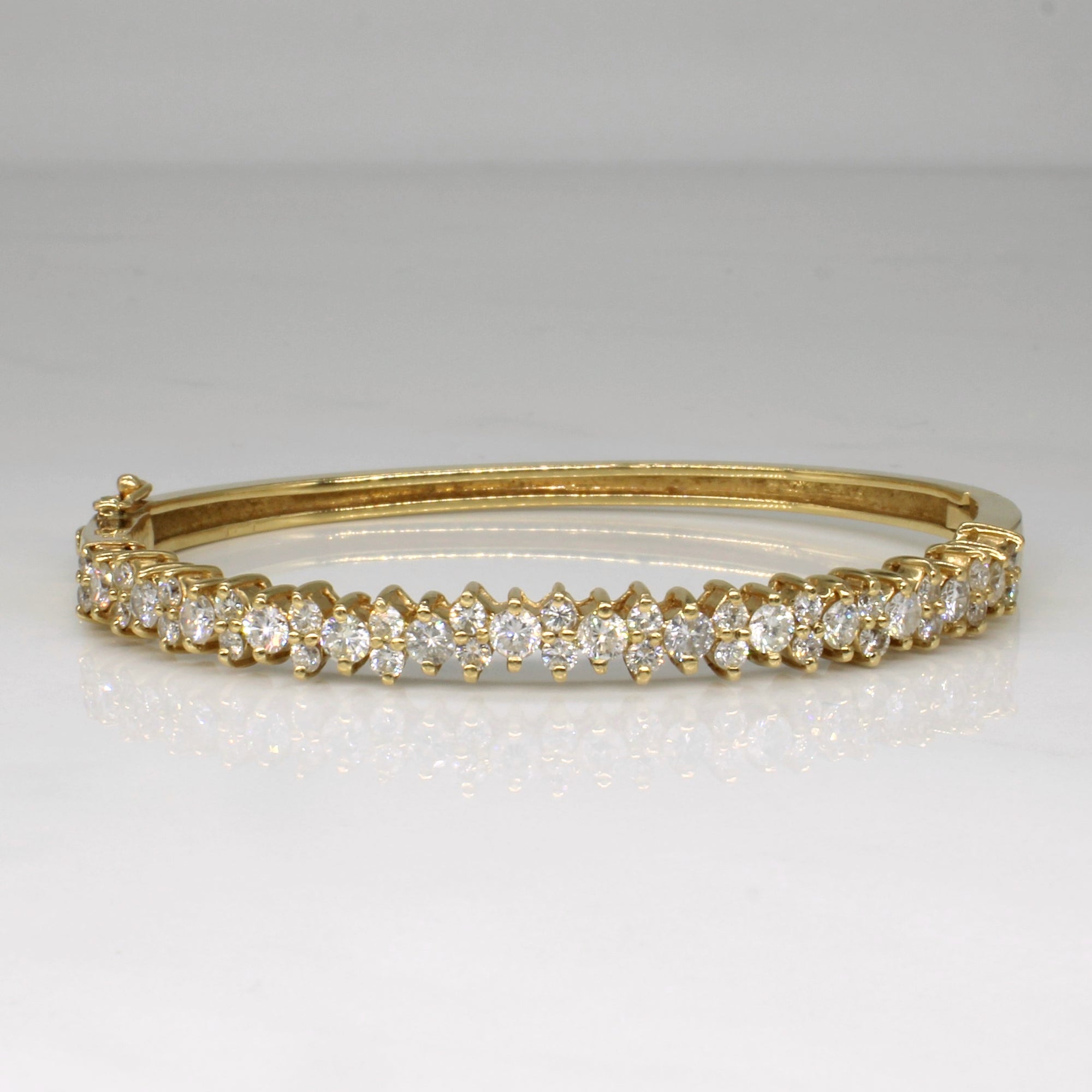 Diamond Cluster Cuff Bracelet | 1.87ctw | 7.5