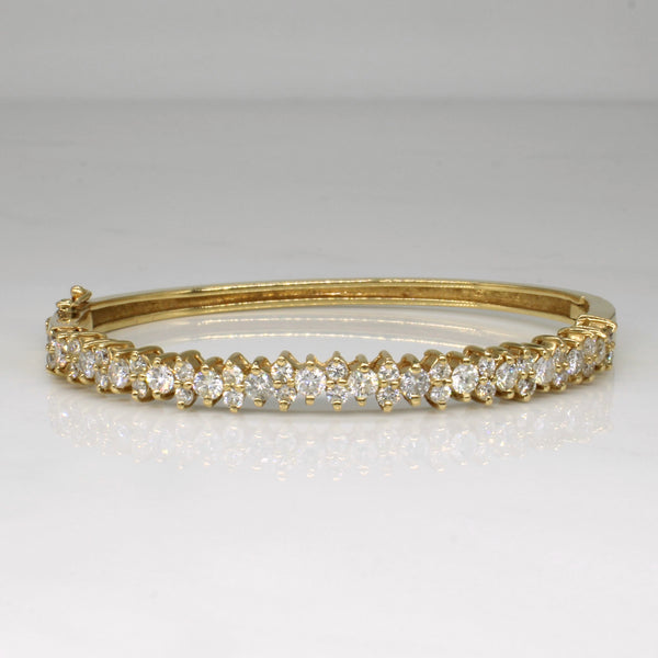 Diamond Cluster Cuff Bracelet | 1.87ctw | 7.5