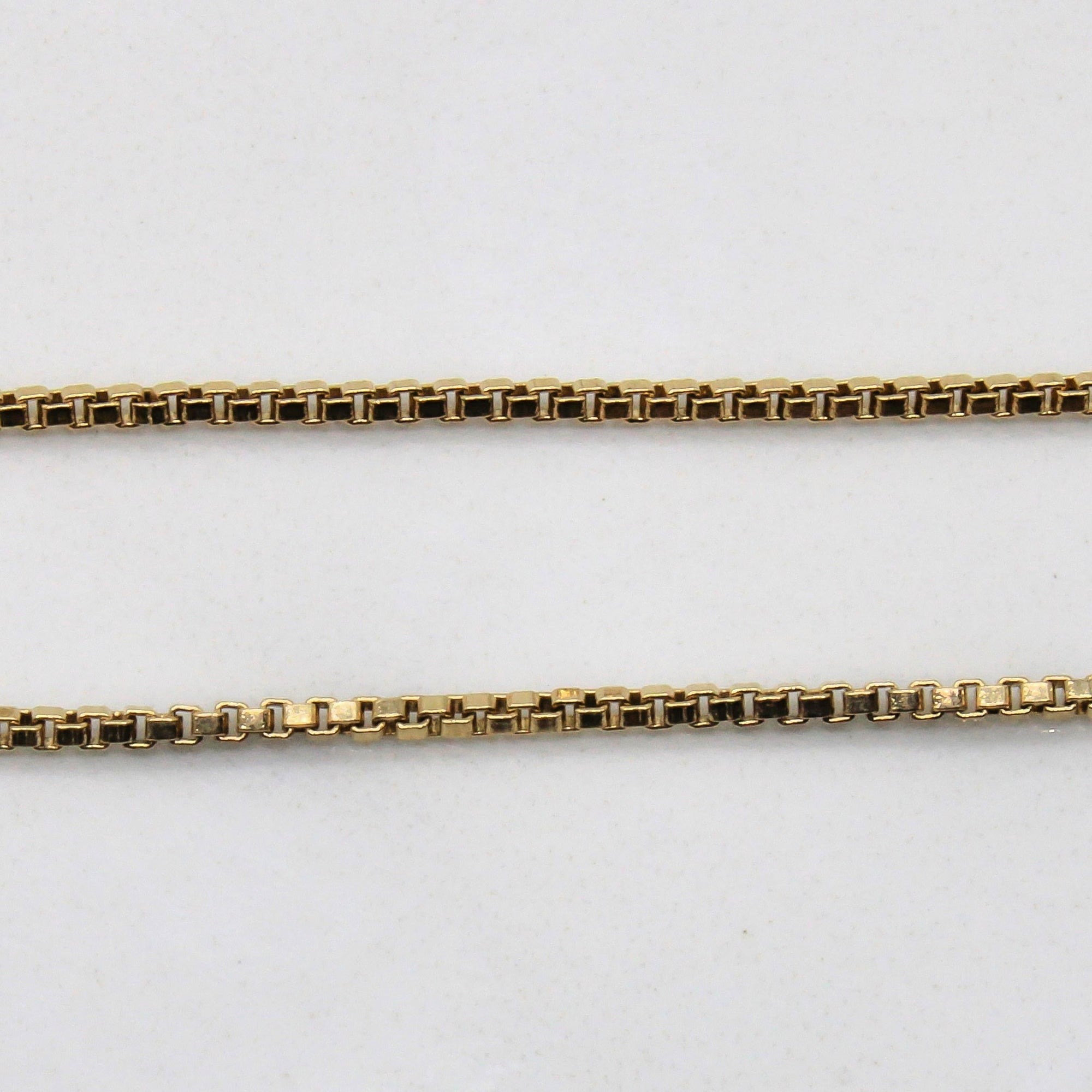 14k Yellow Gold Box Chain | 18