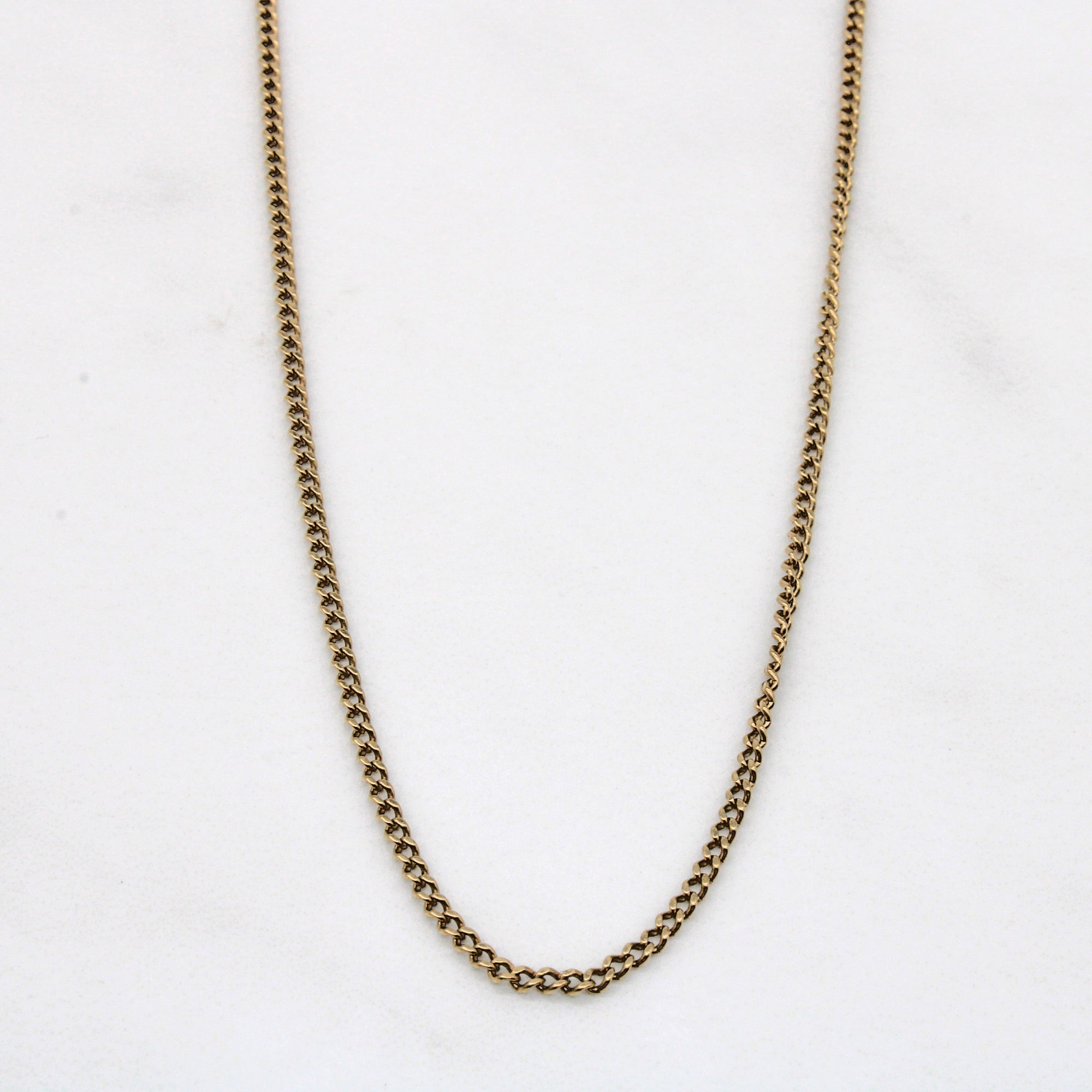 10k Yellow Gold Curb  Chain | 20