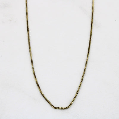 14k Yellow Gold Curb Chain | 15