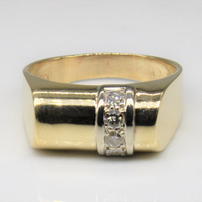 Curved Diamond Ring | 0.16ctw | SZ 9.25 |