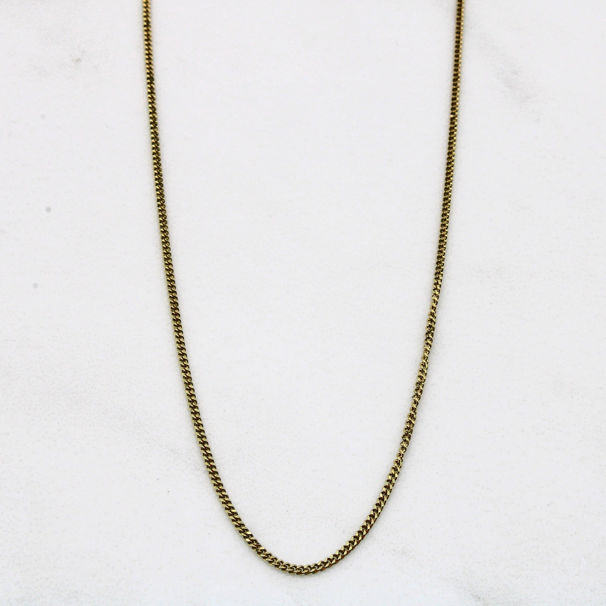 9k Yellow Gold Curb Chain | 18