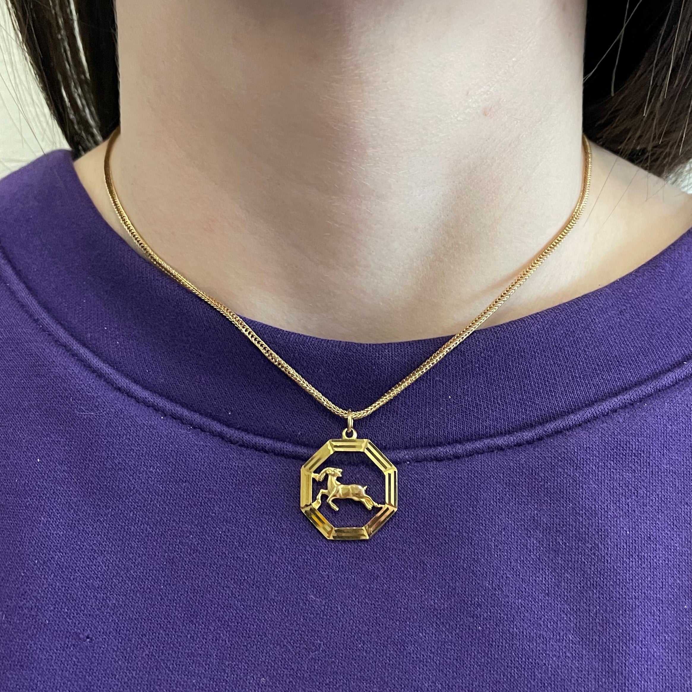 Gold Ram Necklace | 16" |