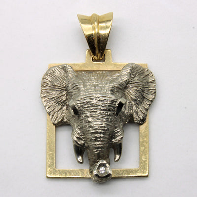 Framed Diamond Elephant Pendant | 0.02ctw |