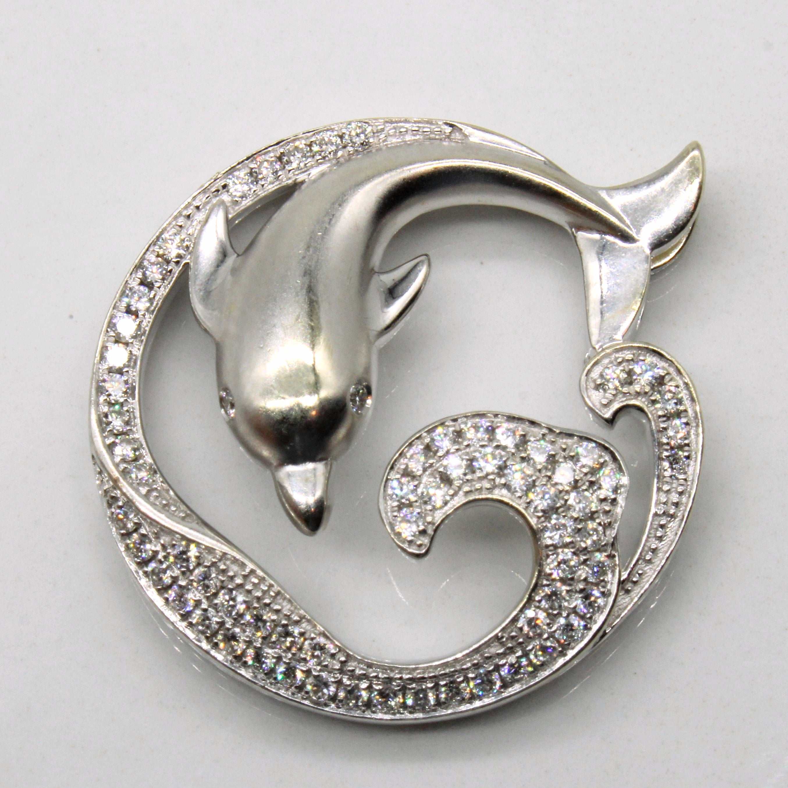 Diamond Dolphin Pendant | 0.33ctw |