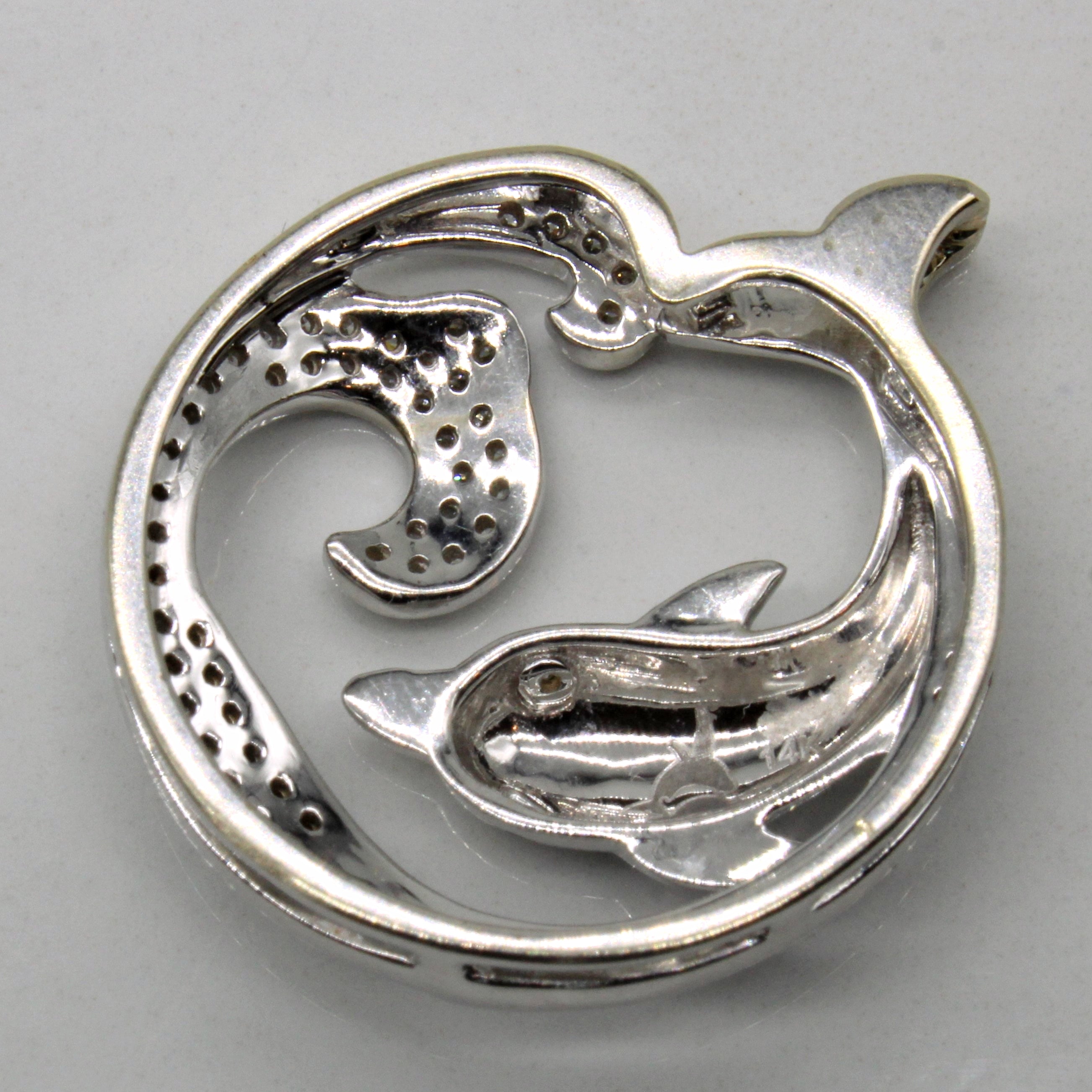 Diamond Dolphin Pendant | 0.33ctw |