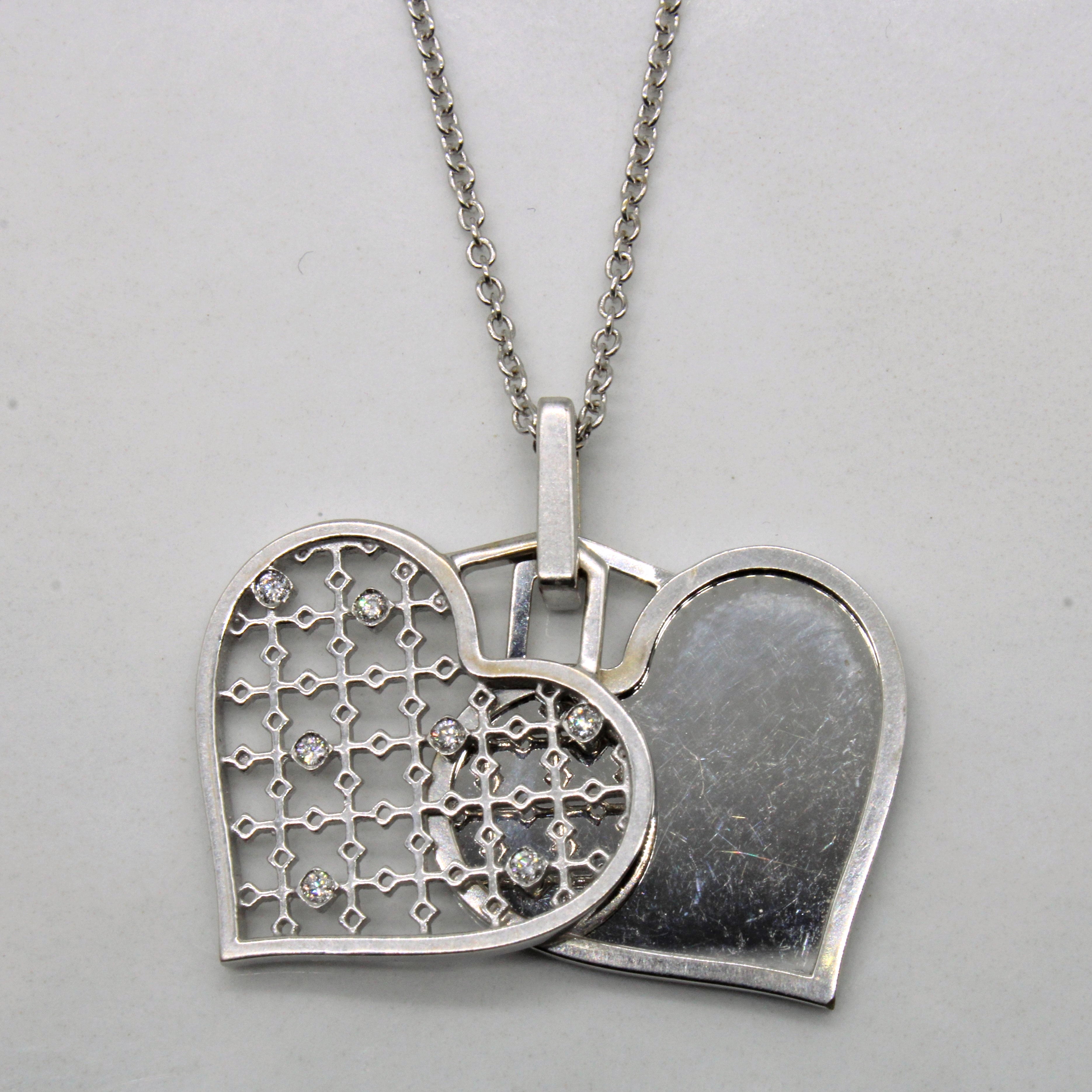 Birks' Diamond Lattice Heart Necklace | 0.04ctw | 16" |