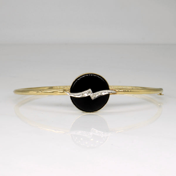 Black Onyx & Diamond Bracelet | 4.50ct, 0.02ctw | 8