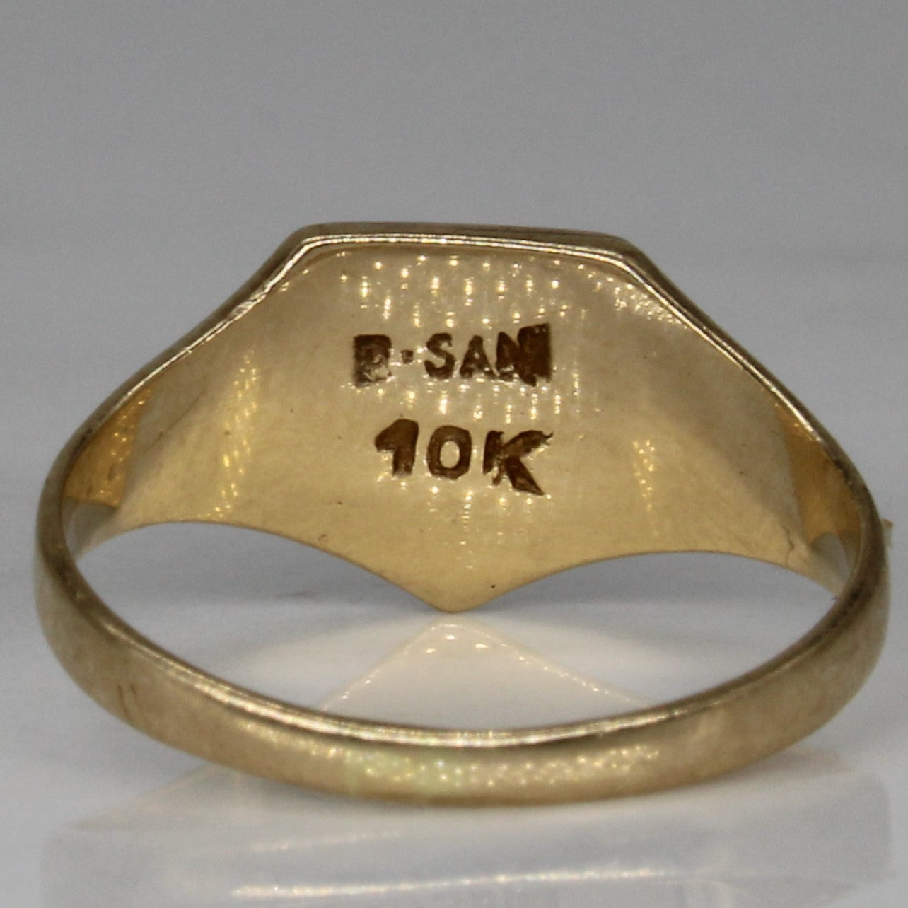 10k Yellow Gold Enamel Ring | SZ 4 |