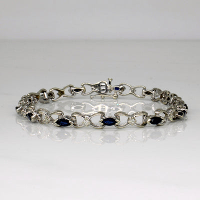 Sapphire & Diamond Bracelet | 1.69ctw, 0.26ctw | 7