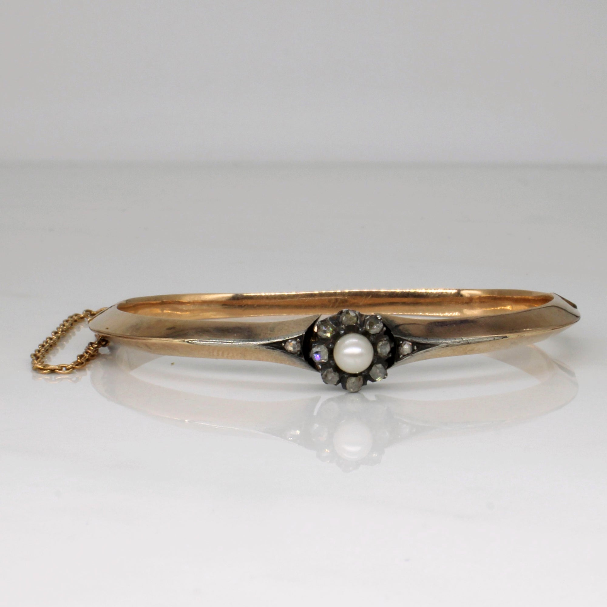 Diamond & Pearl Vintage Bracelet | 0.52ctw | 7.5
