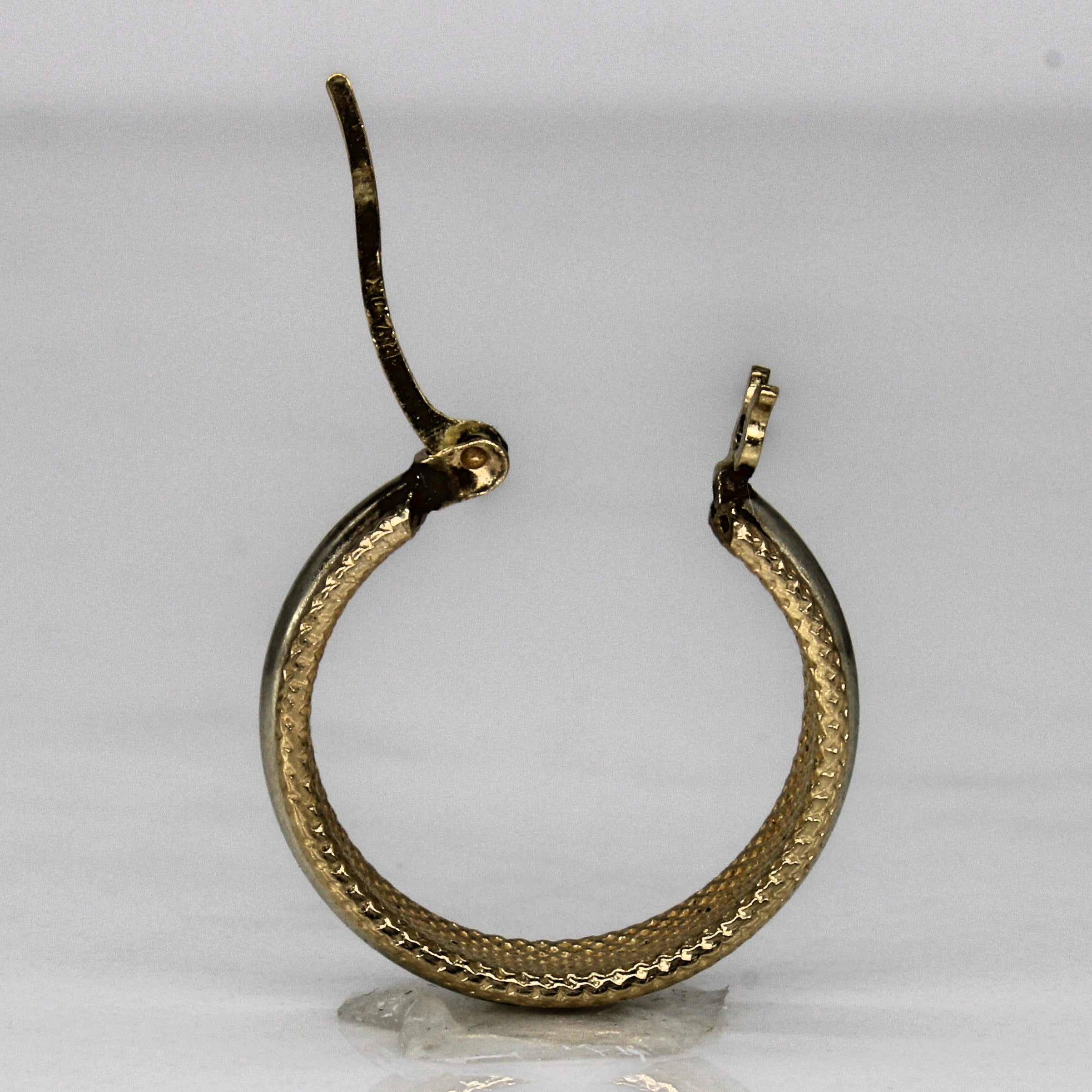Two Tone Textured Hoops |