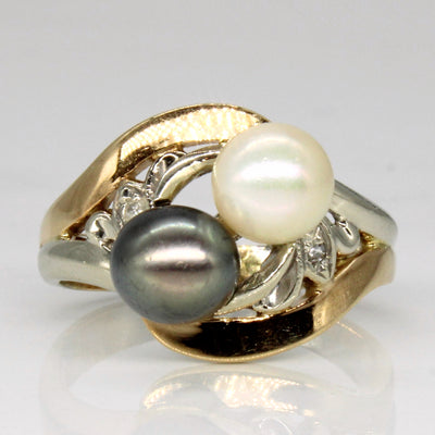 Diamond & Pearl Ring | 0.02ctw | SZ 7 |