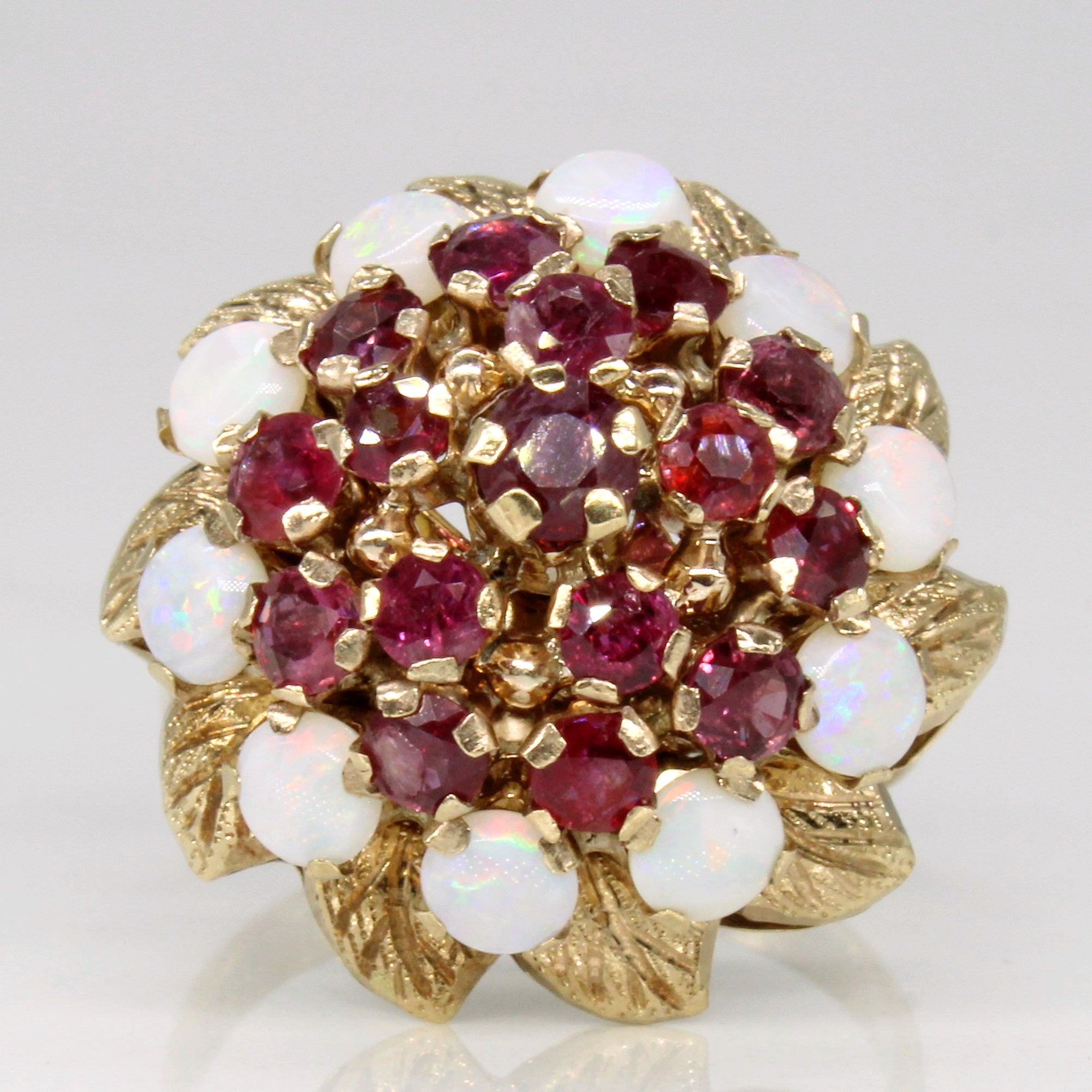 Ruby & Opal Cocktail Ring | 1.65ctw, 1.00ctw | SZ 7.5 |