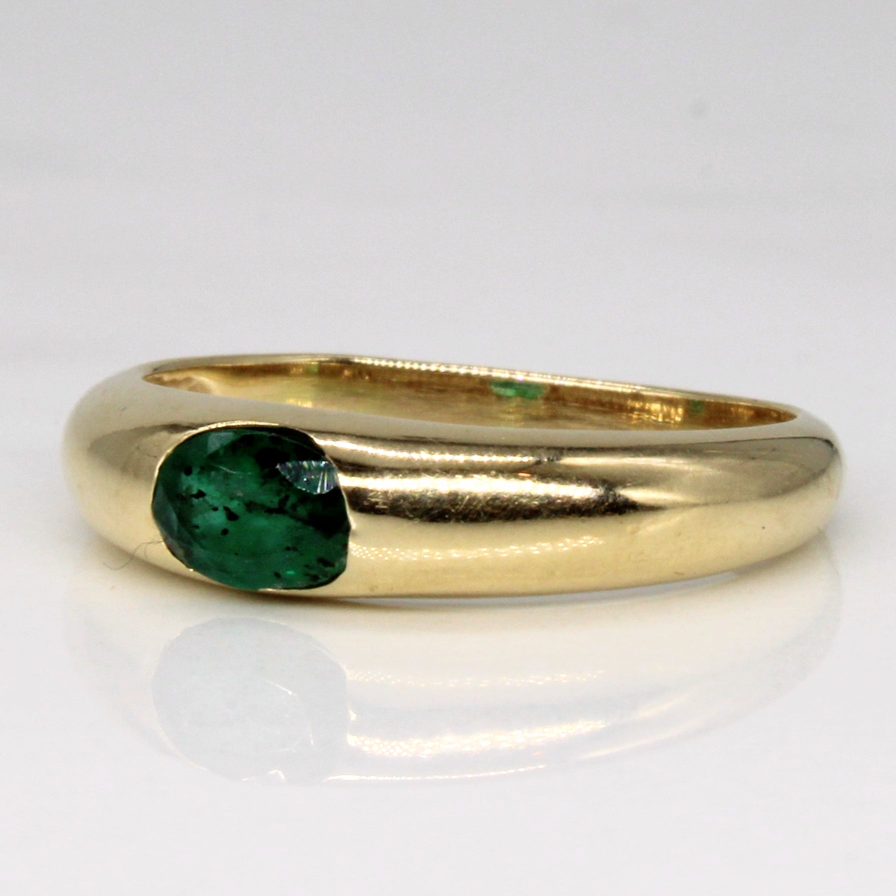 Emerald Flush Set Ring | 0.40ct | SZ 6 |