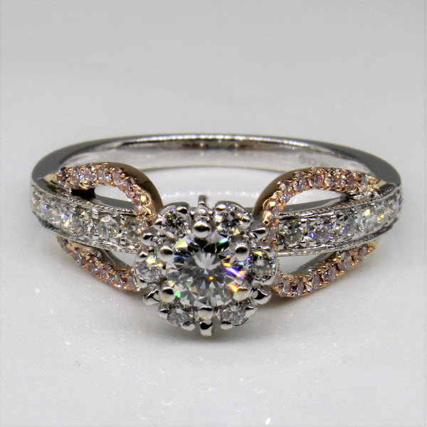 Forevermark Diamond Two Tone Pave Ring | 0.22ct, 0.34ctw | SZ 6.5 |