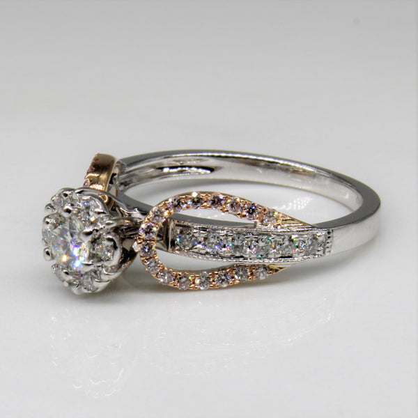 Forevermark Diamond Two Tone Pave Ring | 0.22ct, 0.34ctw | SZ 6.5 |