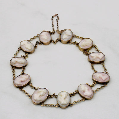 Celluloid Cameo Bracelet | 11.00ctw | 7