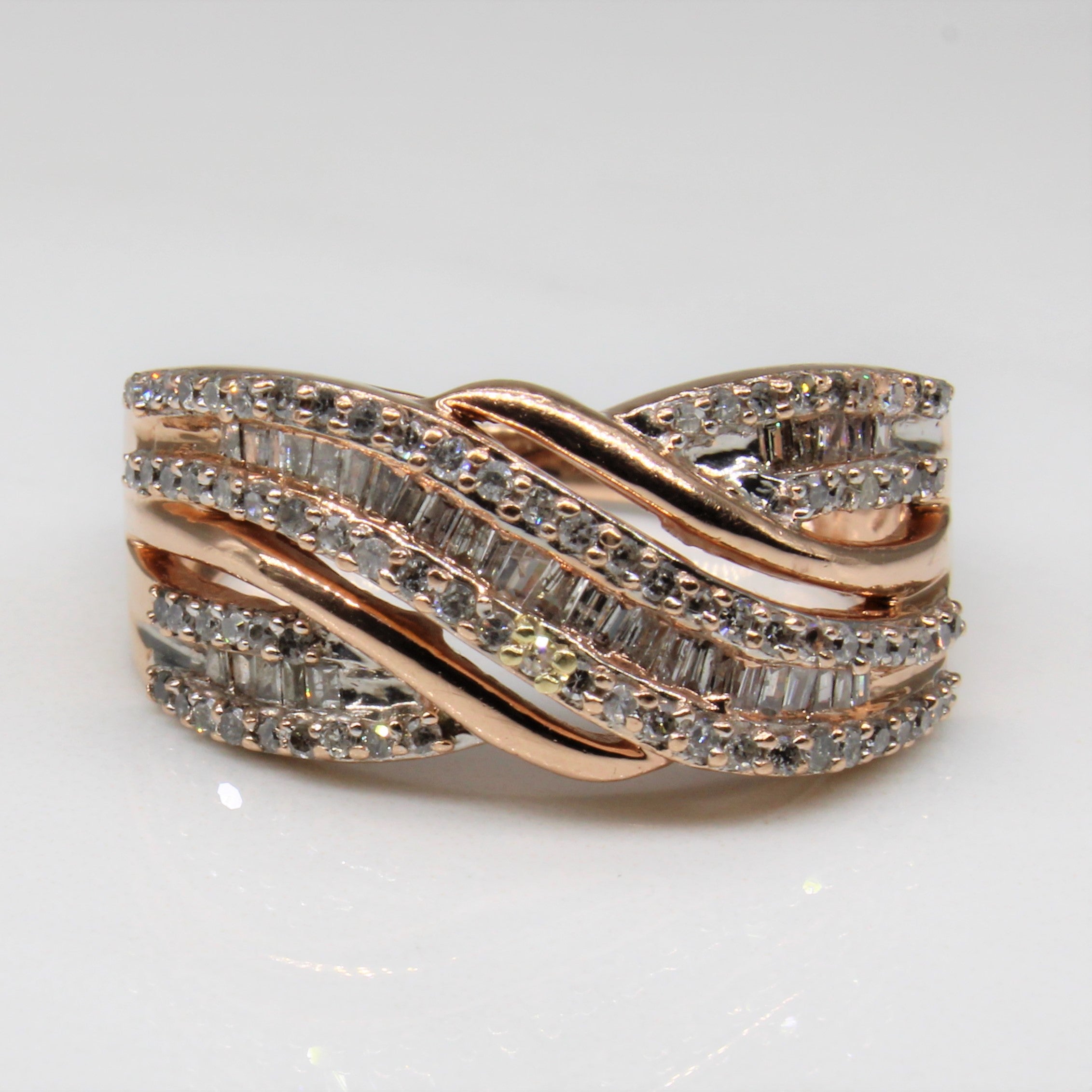 Bypass Diamond Rose Gold Ring | 0.50ctw | SZ 7.25 |