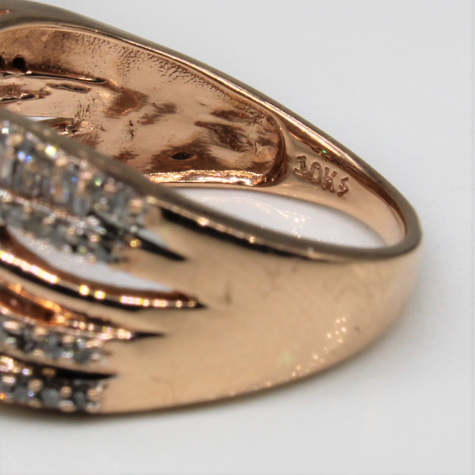 Bypass Diamond Rose Gold Ring | 0.50ctw | SZ 7.25 |