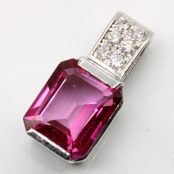 Pink Topaz & Diamond Pendant | 4.70ct, 0.15ctw |