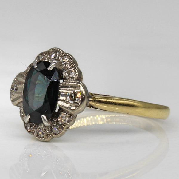Mid Century Sapphire & Diamond Ring | 0.96ct, 0.09ctw | SZ 5.75 |