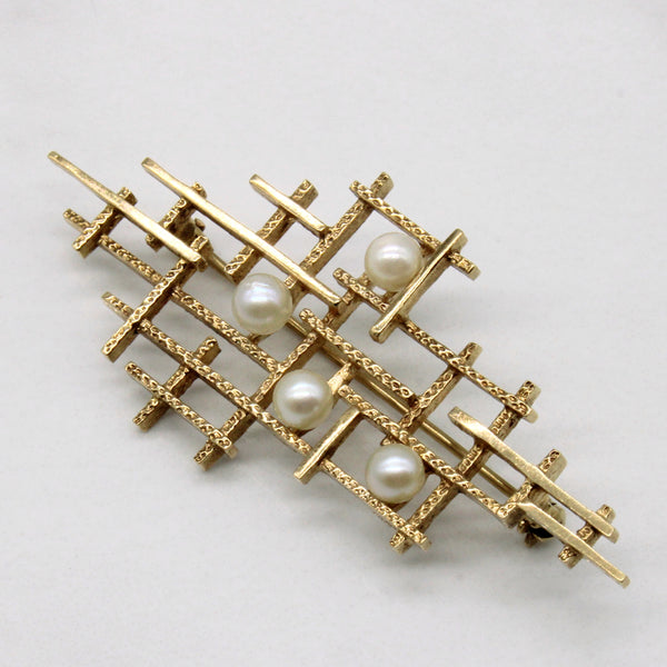 Pearl Abstract Brooch