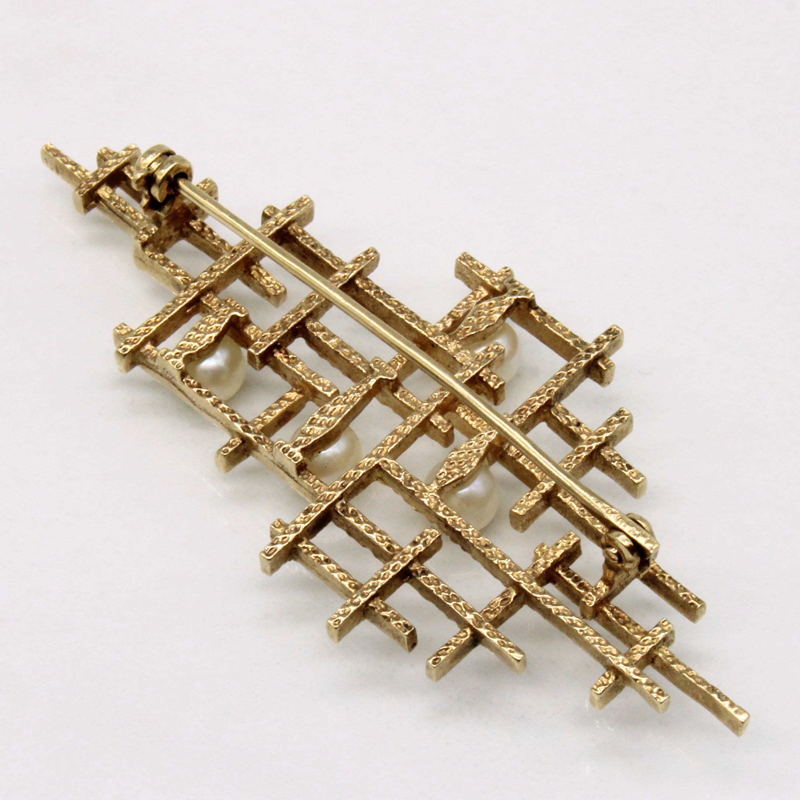 Pearl Abstract Brooch