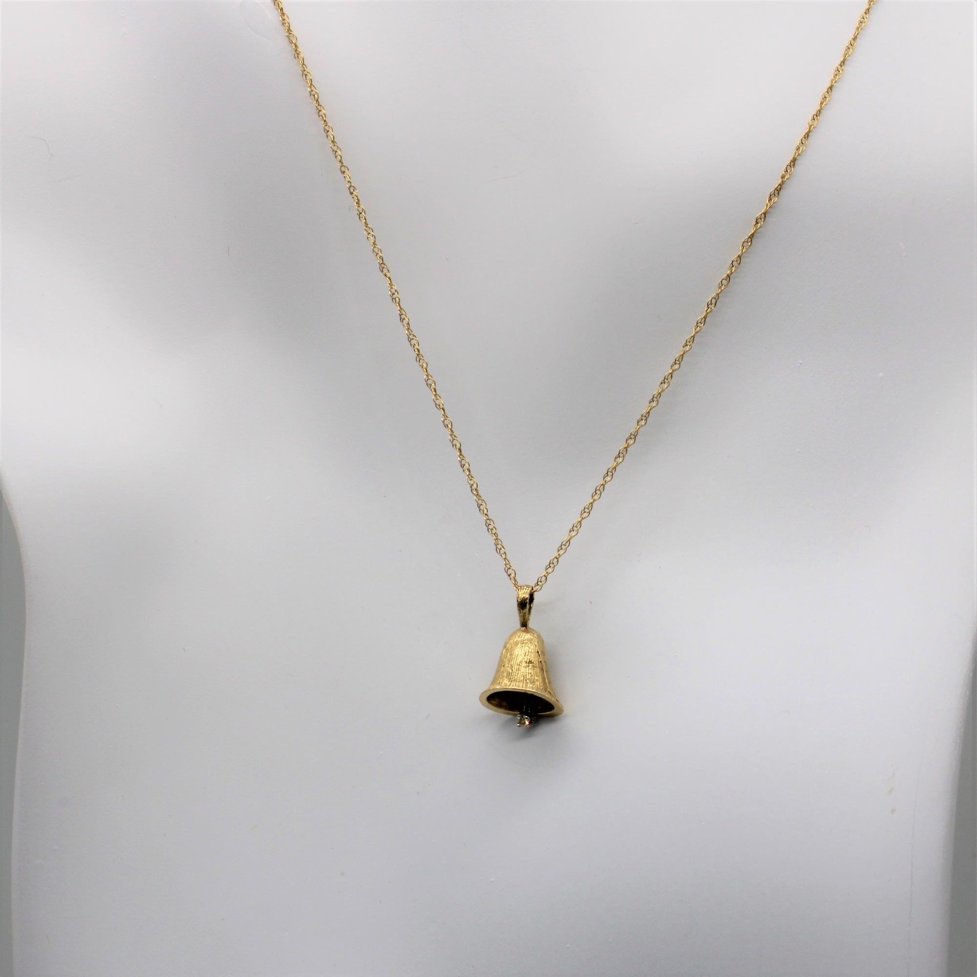 Diamond Bell Necklace | 0.01ct | 18
