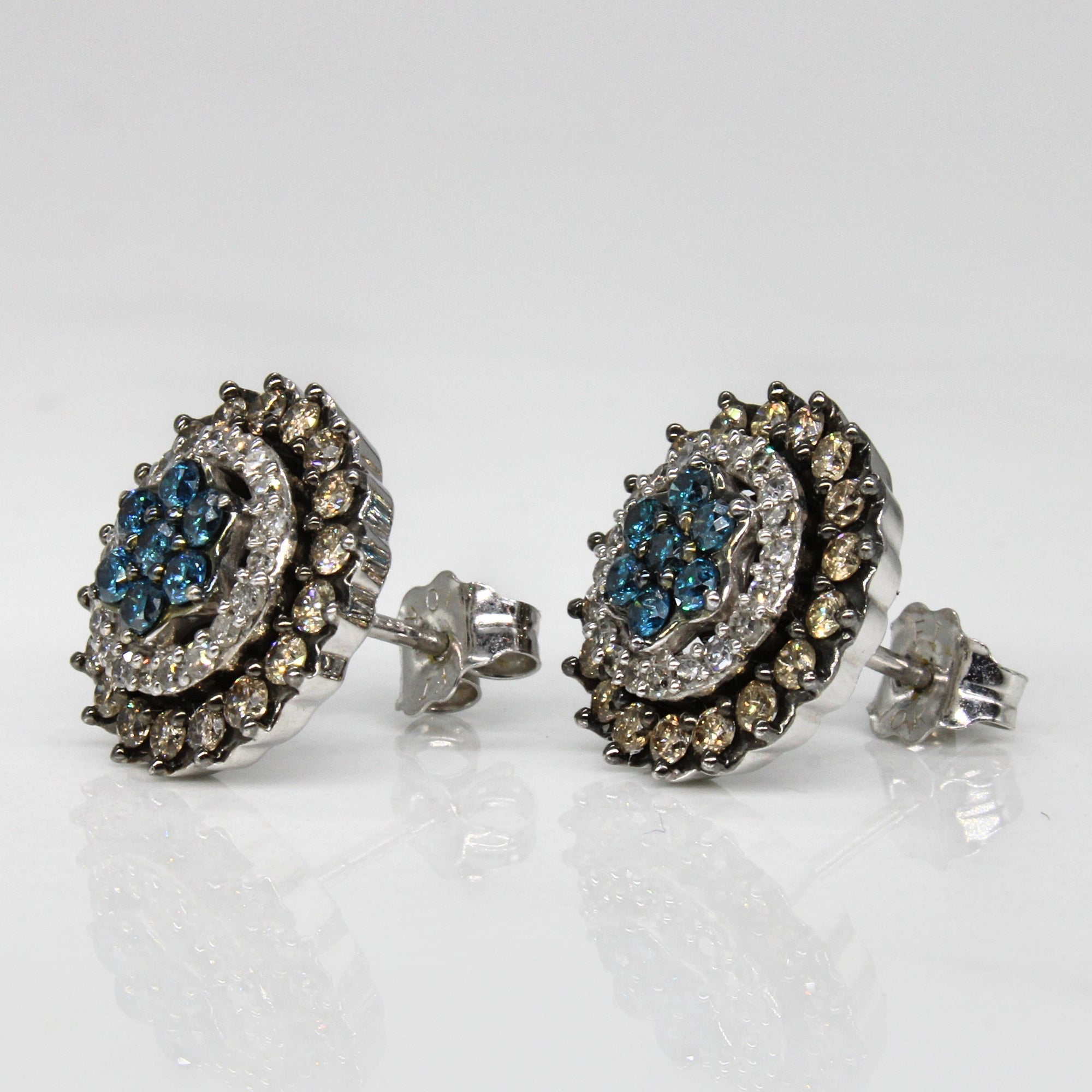 Multi Colour Diamond Earrings | 0.82ctw |