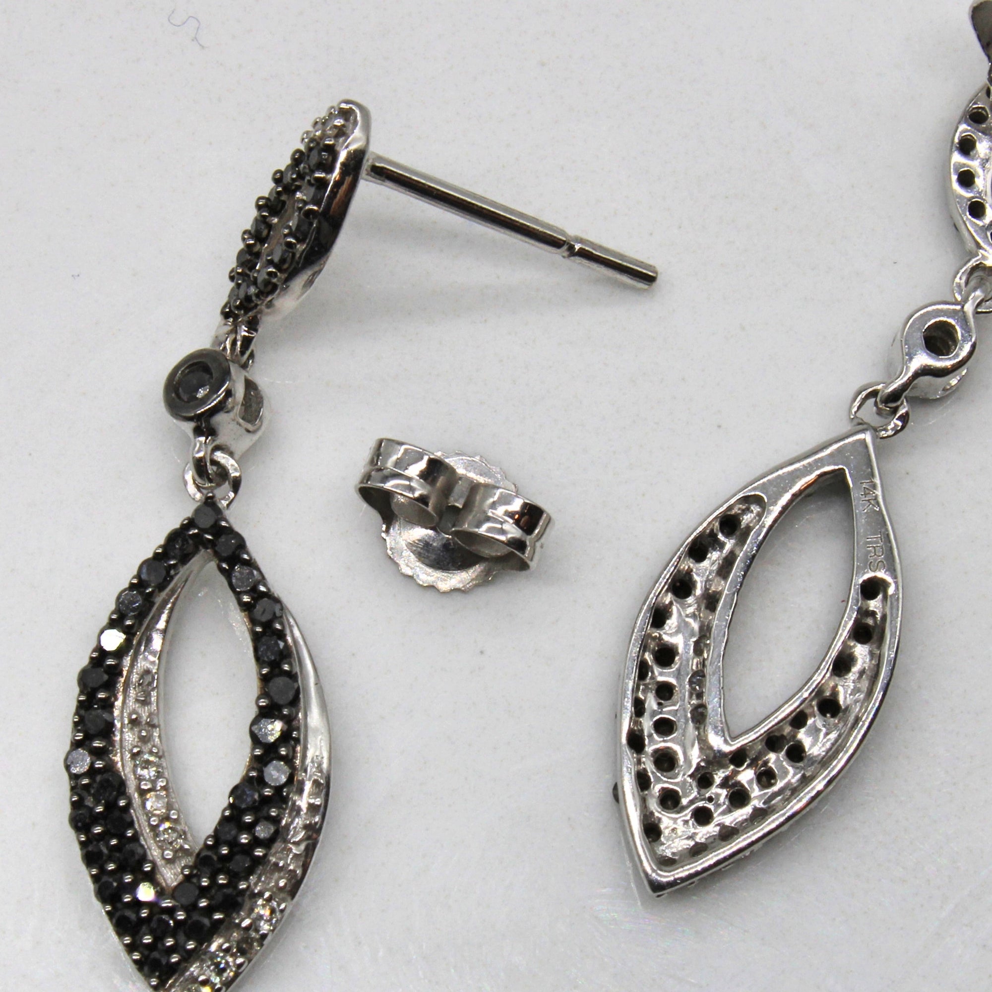 Black & White Diamond Drop Earrings | 0.31ctw |